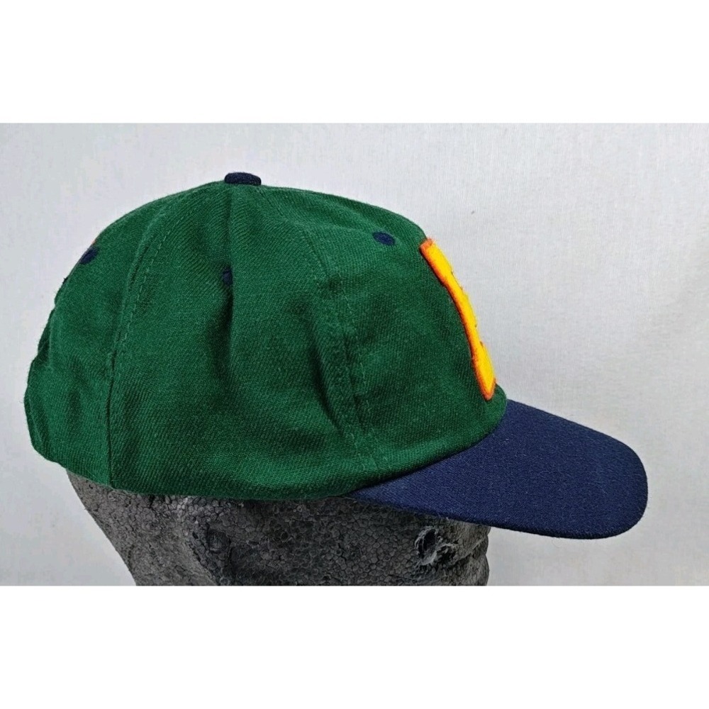Vintage Bum Equipment B.U.M. Adjustable Strapback Hat Cap 90s Green Blue Gold - Picture 4 of 7